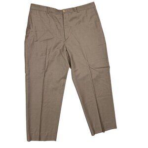 Vintage Giorgio Armani Collezioni Dress Pants Wool Trousers Brown 36x29